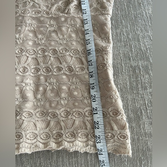 Adiva Beige Lace Trim Tank Top - Picture 8 of 8
